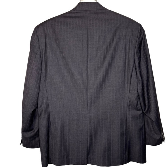 Lauren Ralph Lauren Blazer Sport Coat Size 42R Gray Pinstripe 2 Button 100% Wool - Picture 4 of 15